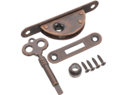 Fechadura Semicircular De Ferro Antigo Para Gavetas E Armários, Com