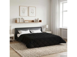 Vidaxl Edredom De Inverno 200 X 240 Cm Inverno Preto Respirável