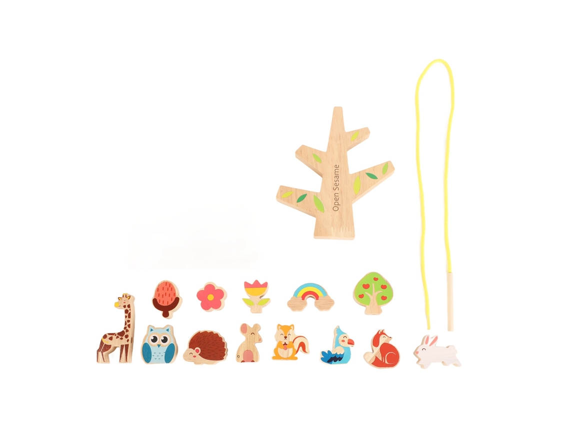 Mali brinquedo de Empilhamento de Animais de Madeira com Blocos Equilíbrio e Coordenação para Crianças