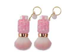 2pcs Pincéis De Pó Suave E Blush Com Design Arredondado Para Uso Diário
