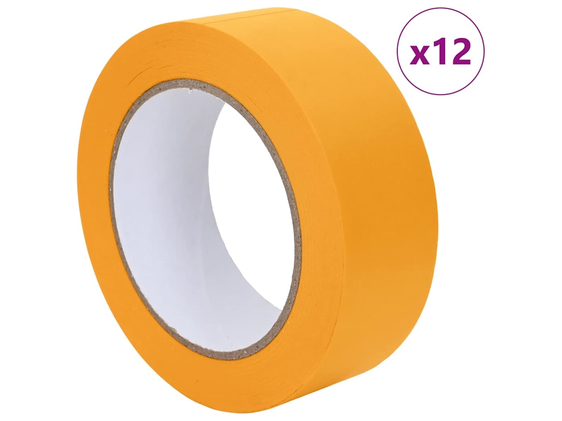 Conjunto 12 Fita Para Pintores Vidaxl Amarelo Papel (38mm X 50m)
