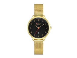 Relógio De Quartzo, Mostrador Elegante E Simples, Pulseira De Malha Metálica, Estilo Casual Feminino.
