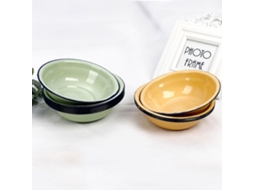 Tigela de Esmalte para Salada, Tigela de Sopa Verde/amarela, Tigela de Sopa para Restaurante 18 Cm SUNNY SPACES
