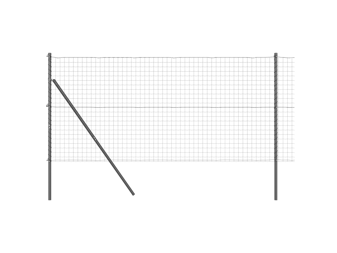 Conjunto 1 Cerca Externa Vidaxl Cinzento Aço (10 X 1,4 M)