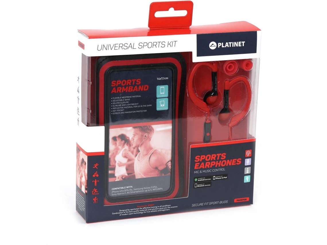 Auriculares com Fio PLATINET PM1070R (In Ear - Microfone - Vermelho)