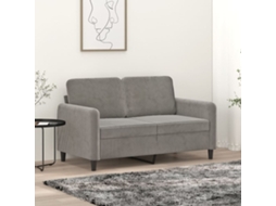 Vidaxl Sofá De 2 Lugares 120 Cm Veludo Cinzento-claro