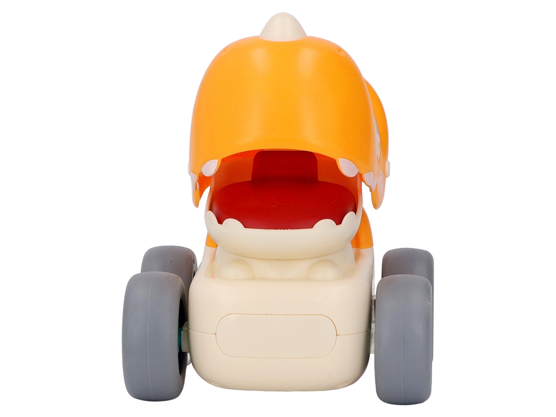 Primerox brinquedo Carro Dinossauro Infantil Pressão Mover Plástico Laranja Coordenação Olho mão