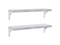 Wall Shelf, Wall Shelves Vidaxl Prateado Aço Inoxidável (75 X 23.5 Cm)