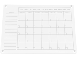 Tableau Blanc Magnético Em Acrílico , Calendrier Aimanté Réutilizável Para Refrigerador, Escritório E