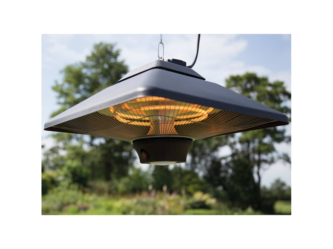 Sunred Aquecedor suspenso Spica Square 2000 W halogéneo preto CE17SQ-B
