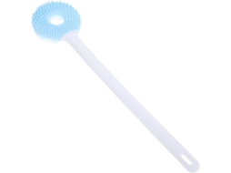 Escova De Banho Esfoliante Healifty Com Cabo Longo, Escova De Silicone Para Limpeza E Massagem No Banheiro