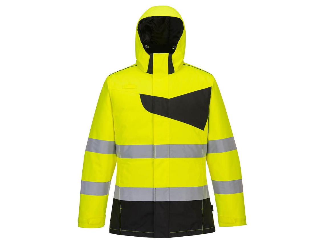Jaqueta De Inverno De Alta Visibilidade Pw2 Amarelo Preto / Xxl
