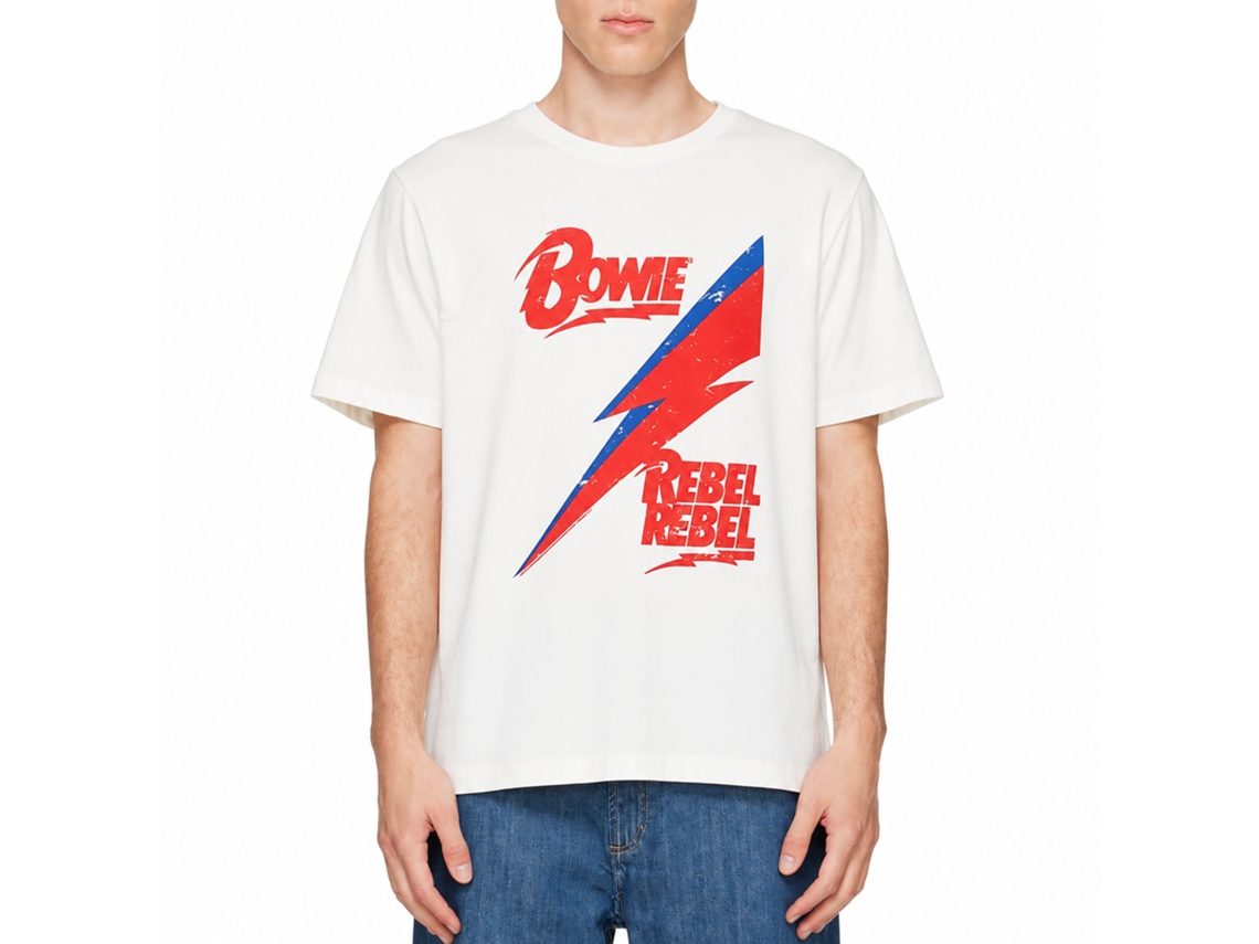 David Bowie Rebel Rebel T-shirt Unisex Adults Size:l