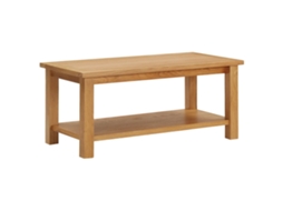 Vidaxl Mesa De Centro 90x45x40 Cm Madeira De Carvalho Maciça