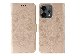 Capa Tipo Carteira Com Estampa De Mandala E Alça De Pulso Para Oppo Reno14 5g (global)