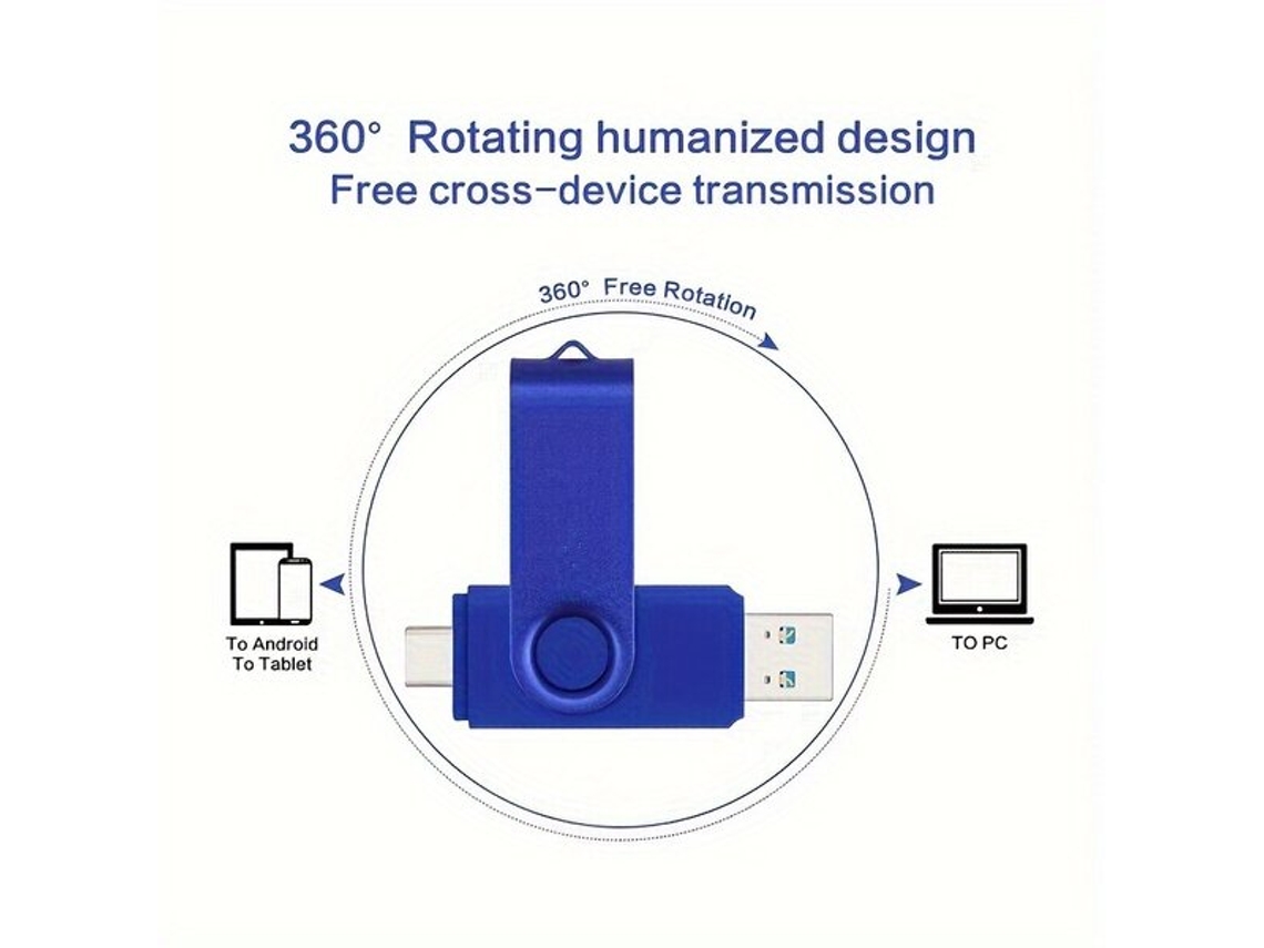 Pen Drive Usb 360° Com Conector Tipo C Vayotoyvayotoy