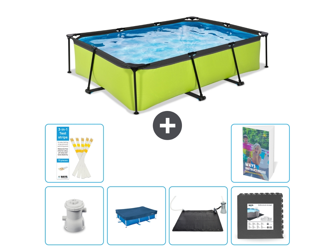 Piscina Exit Retangular 300x200x65 Cm 5 peças S227 EXIT TOYS