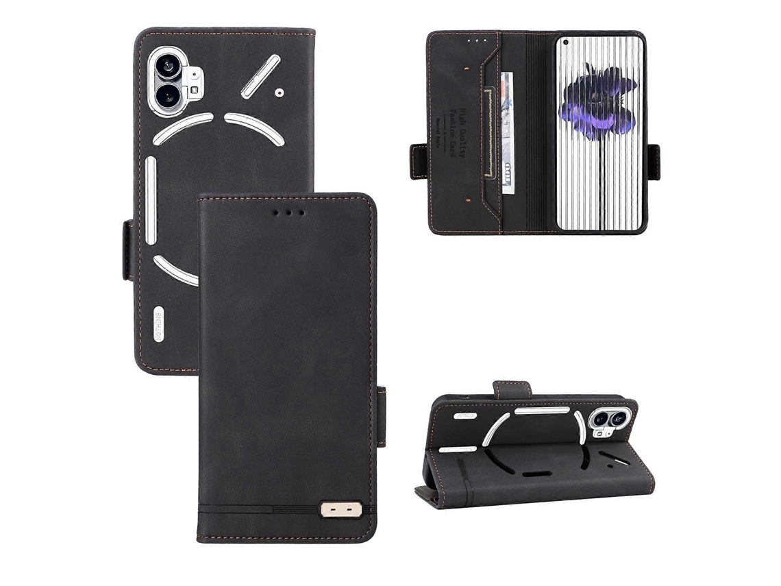 Capa De Couro Flip Com Fecho Magnético Para Celular For Nothing Phone 1