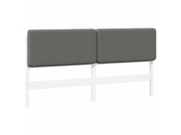 Cabeceira Estofada com Cabeceira Branco e Cinza Claro 180 cm MAISON EXCLUSIVE