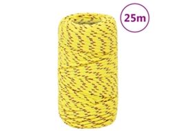 Vidaxl Corda De Barco 2 Mm 25 M Polipropileno Amarelo