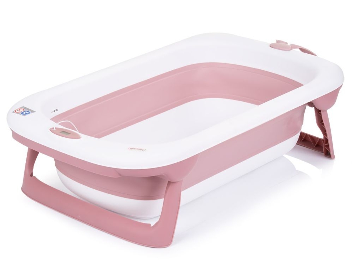 Banheira Dobrável Coral com Termômetro Rosa CHIPOLINO