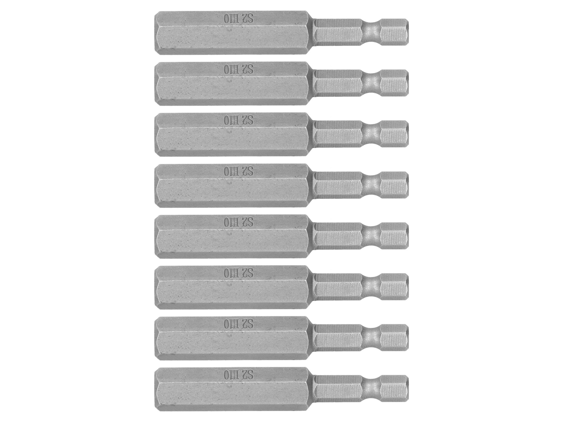 8 Peças De Parafusadeiras De Chave Hexagonal De Aço Ligado Magnéticas 10mm S1/4 65mm Ferramentas Manuais Acessórios