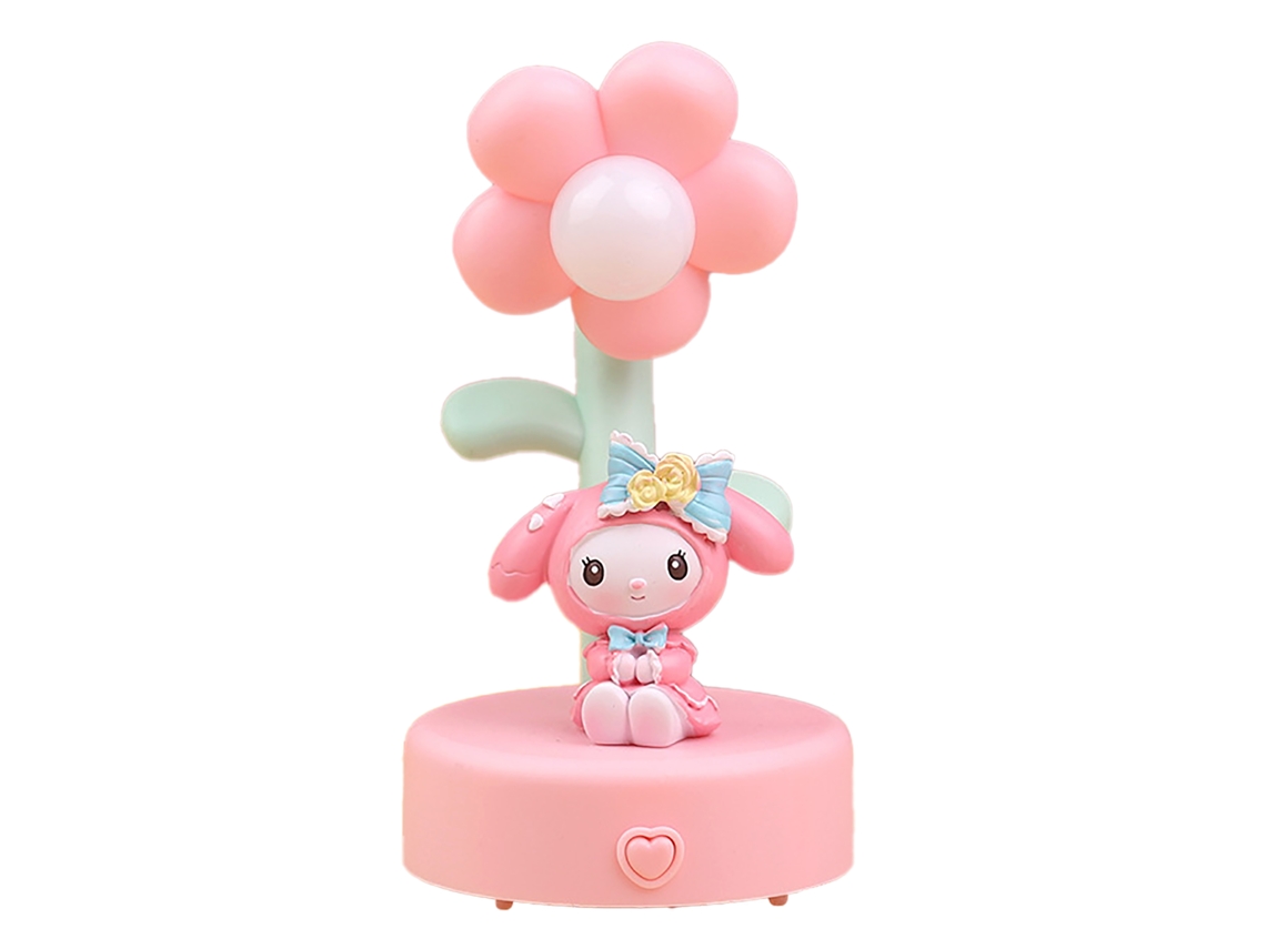 Lampião de Noite Cute Infantil Resina Flor Cartoon Multifuncional para Quarto | S/MARCA