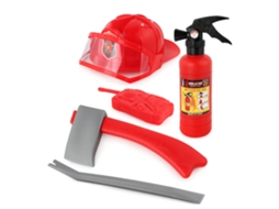 Ats 5pcs Kit de Disfraces de Bombero para Niños Con Casco, Extintor, Radio, Hacha Y Llave Inglesa, Regalo para Niños Y Niñas