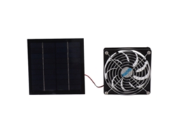 Kit Exaustor Solar Portátil Primerox 20w 12cm para Fogão de Trailer e Casinha de Animal de Estimação