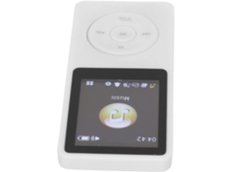 Reprodutor MP4/MP3 de 32 GB com tela de 32 GB, portátil com entrada de 0,8", carregamento ultrarrápido para estudantes (branco)