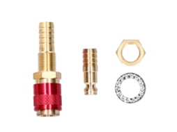 Conector rápido de latão para mangueira de tocha TIG, conexão M10, acessório para equipamento de soldagem.