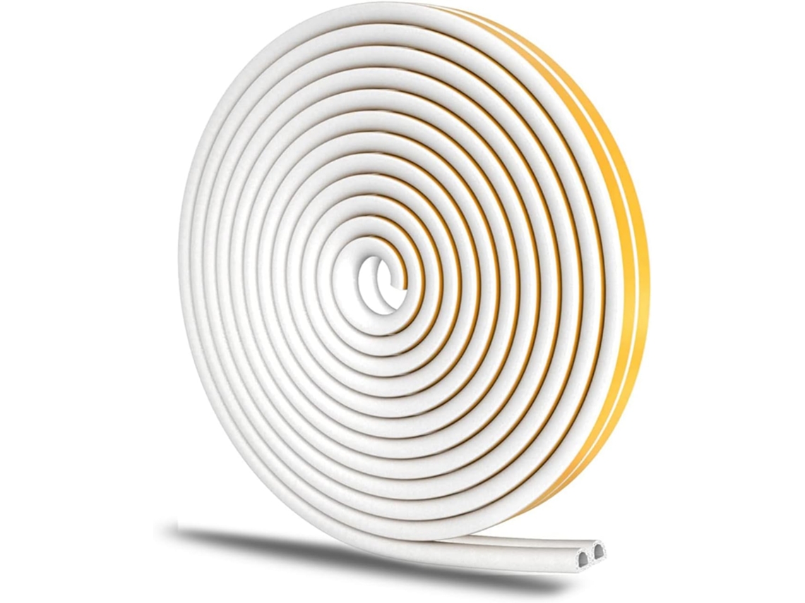 Slowmoose Tira de vedação de espuma de borracha autoadesiva durável para porta, resistente às intempéries e isolamento acústico
