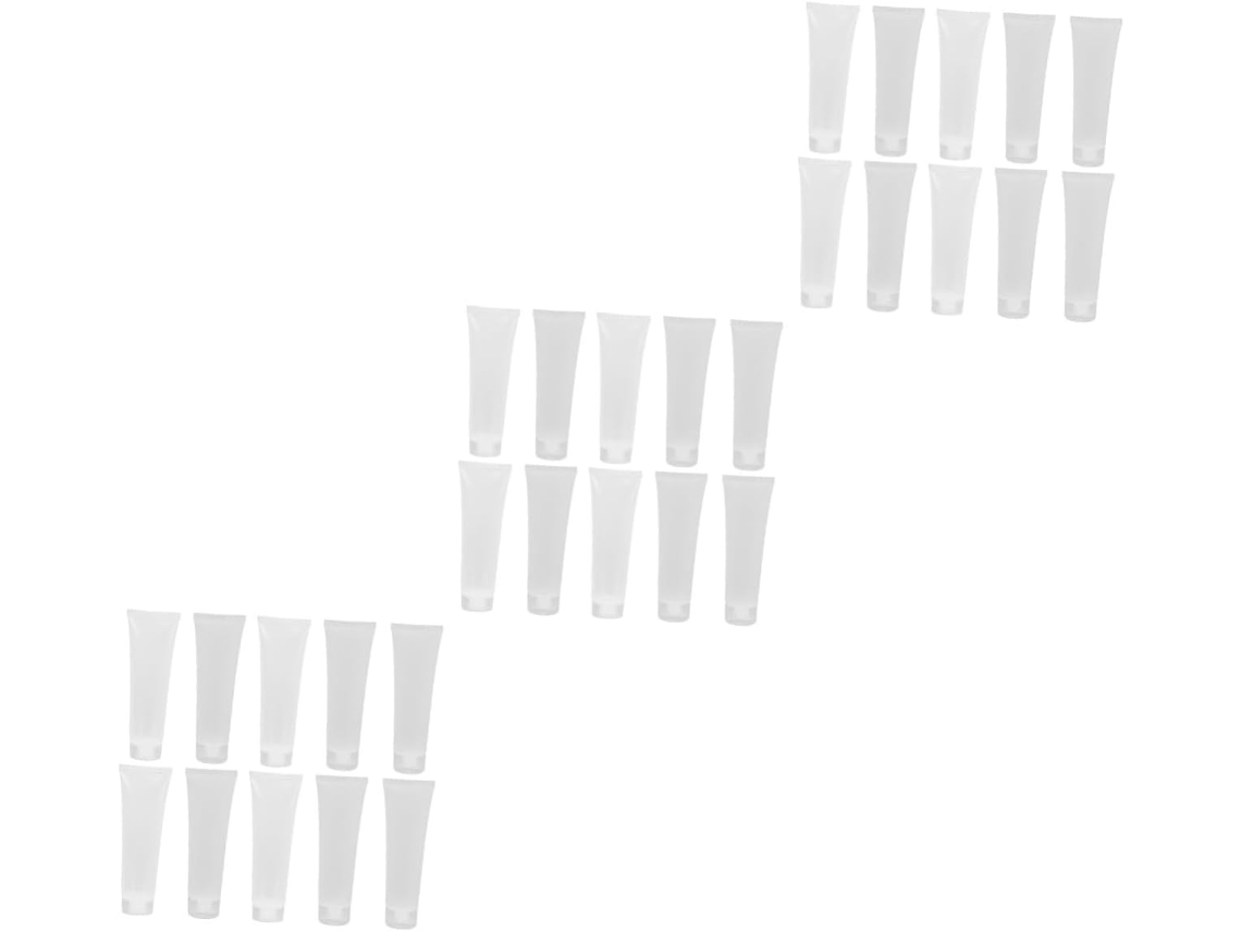 Conjunto De 30 Tubos Cosméticos Recarregáveis De Plástico Transparente, Recipientes À Prova De Vazamentos Para Loção.