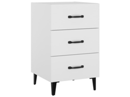 Bedside Cabinet, Bedside Cabinets Vidaxl Branco Madeira Processada (n/a)