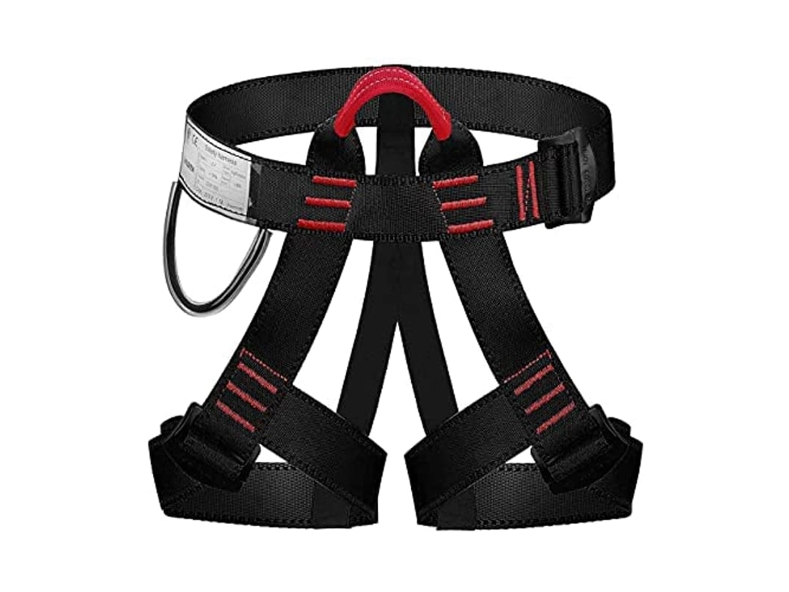 2026-arnés De Escalada Para Montañismo Rescate Cueva Rappel, Talla Ajustable, Ce En 361, Negro