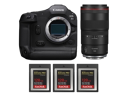 Eos R1 + Rf 100mm F/2.8 L Macro Is Usm + 3 Sandisk 128gb Extreme Pro Cfexpress Type B + Ebook “20 Dicas para Fotos Que Impressionam” CANON