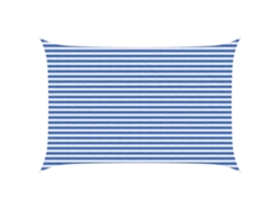 Vidaxl Vela De Sombra 3 X 5 M Hdpe Retangular Azul E Branco