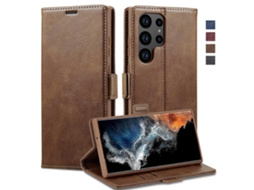 Capa De Couro Antirroubo Rfid Lc.imeeke Para Samsung Galaxy S23 Ultra 5g