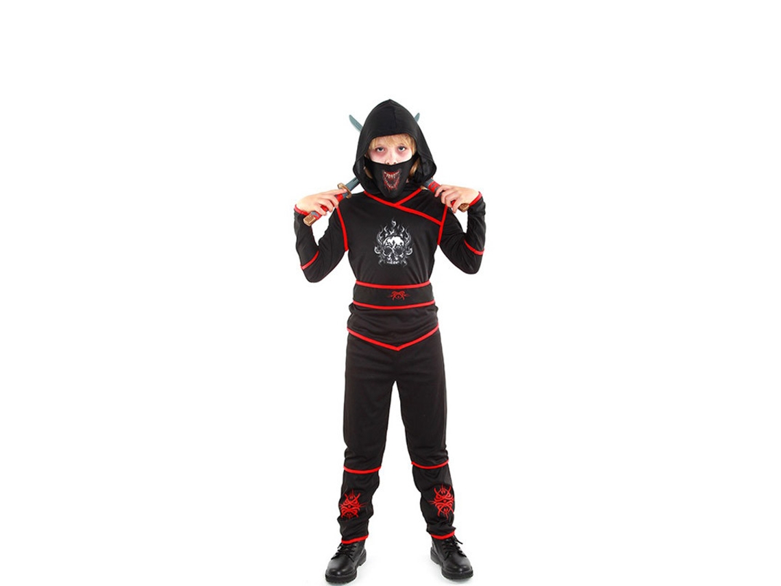 Fato de Menino PARTILANDIA Ninja Morte Preto (Tam.: 5-6 anos)
