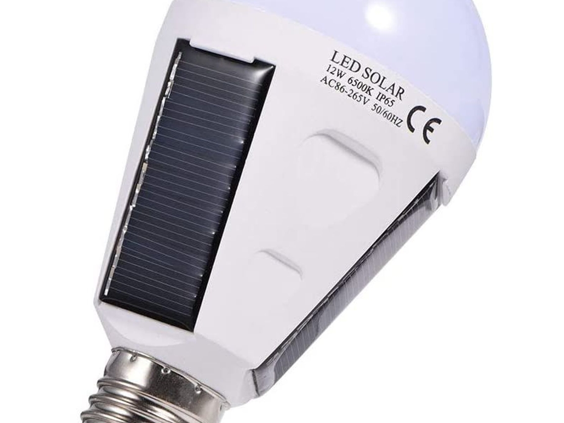 Lâmpada Solar Led, E27 Ip 65 À Prova Dágua Para Ambientes Internos/externos Aquaforge