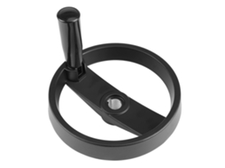 Volante De Mão De Plástico Com 2 Raios E Alça Giratória Para Fresadora 1pc Preto