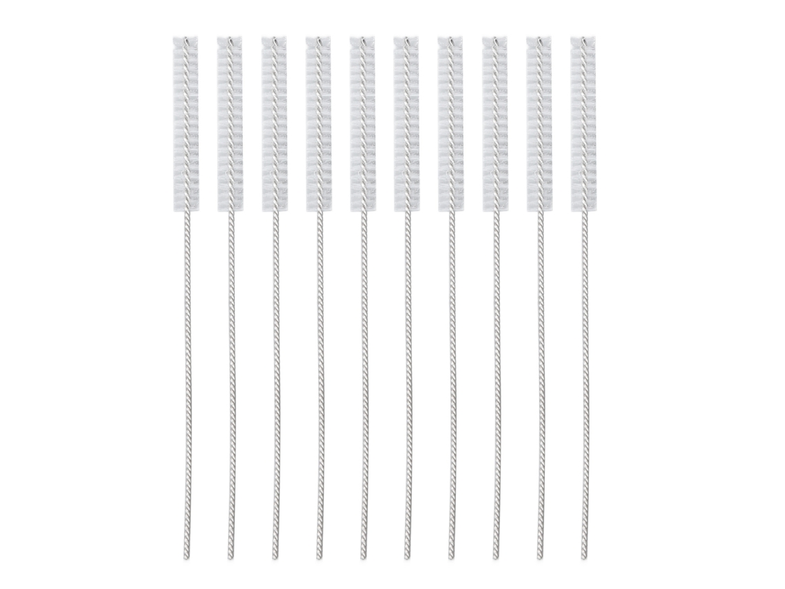 Conjunto De 10 Escovas Nylon Profissionais Para Limpeza Válvulas Aparelhos Auditivos, Com Cerdas De 2, 5 Mm