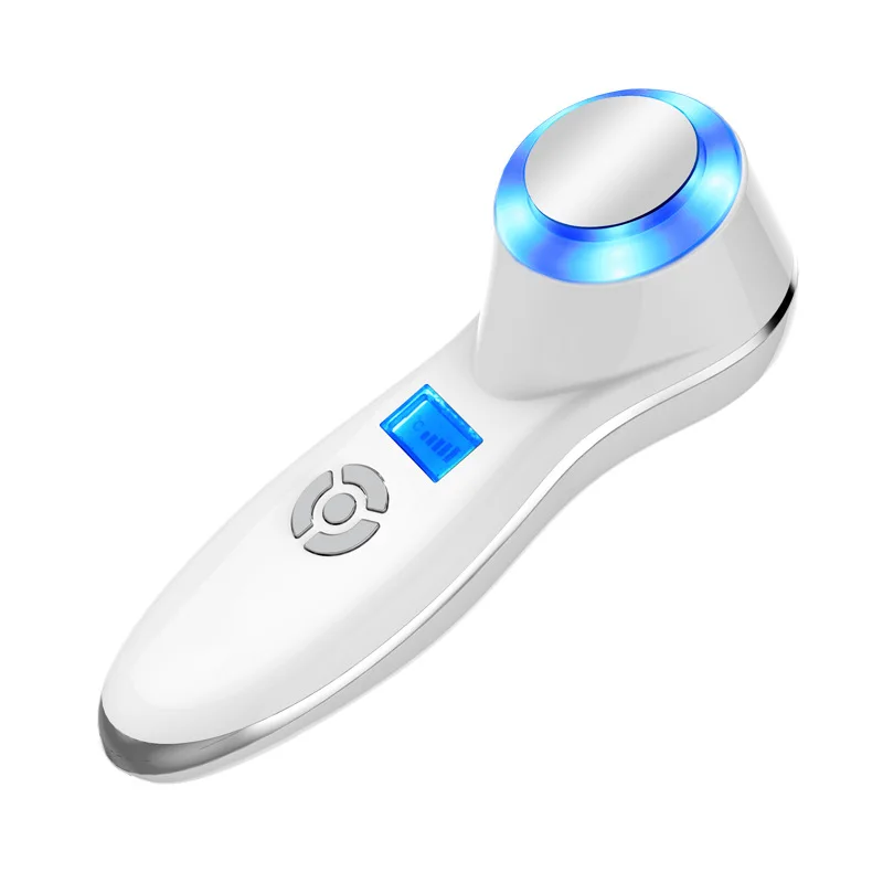 (branco) Pequeno Massageador Facial De Dupla Ação, Quente E Frio, Para Uso Doméstico, Rejuvenescimento Da Pele E Beleza.