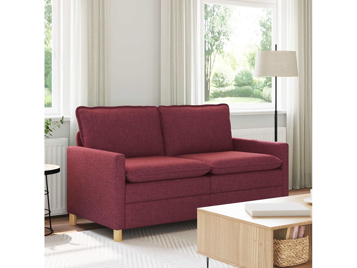 Vidaxl Sofá Vinho Vermelho 156 X 81 X 87,5 Cm Tecido