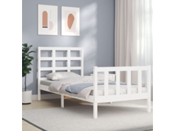 Cama Sem Colchão 90x200 Cm Madeira De Pinho Maciça Branco