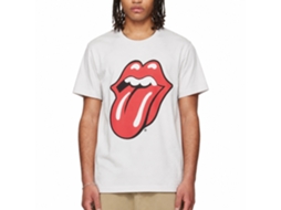 The Rolling Stones Classic Tongue T-shirt White Unisex Adults Size:xxl