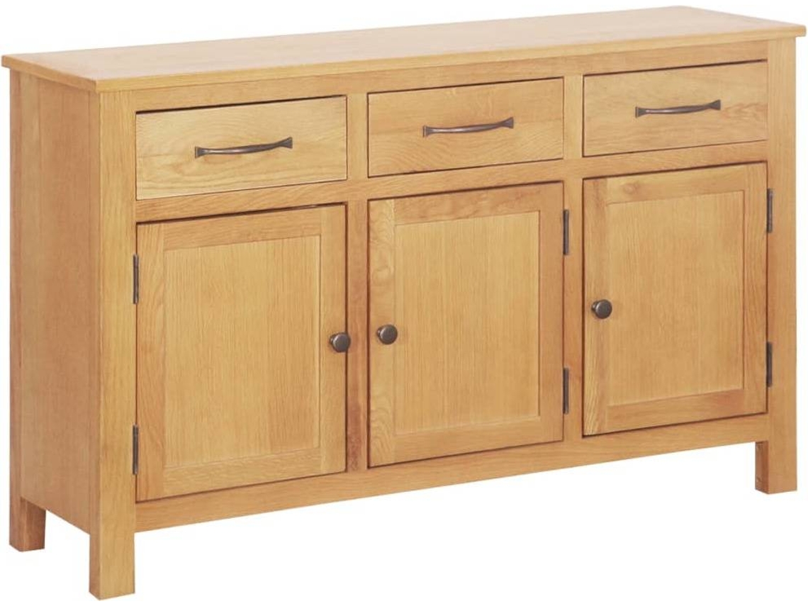 Conjunto 1 Móveis De Jantar Vidaxl Castanho Madeira De Carvalho Maciça (112 X 33.5 X 70 Cm)