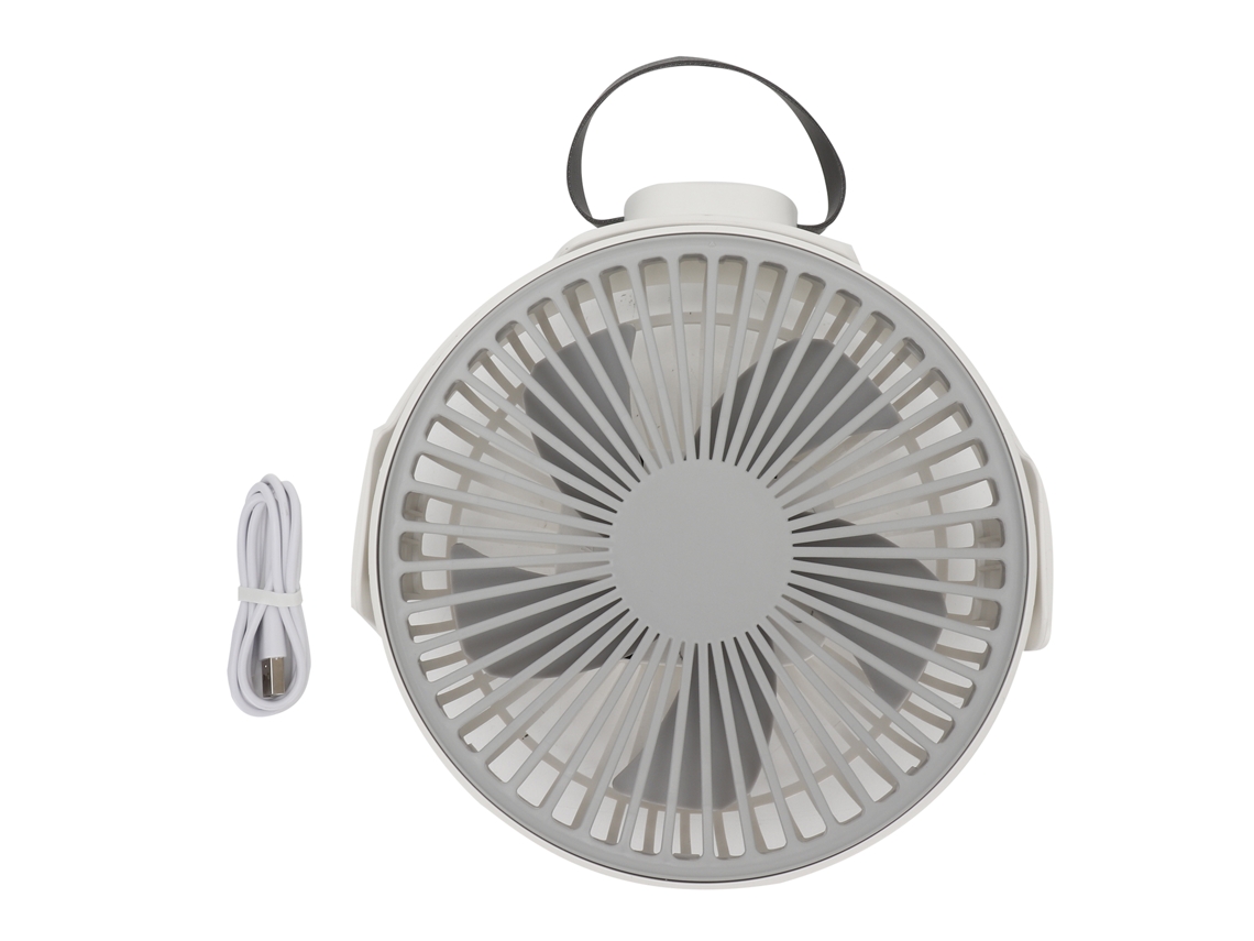 Ventilador De Mesa Laxiscreed Com Movimento 360°, 4 Velocidades E Recarregável Usb Multifuncional