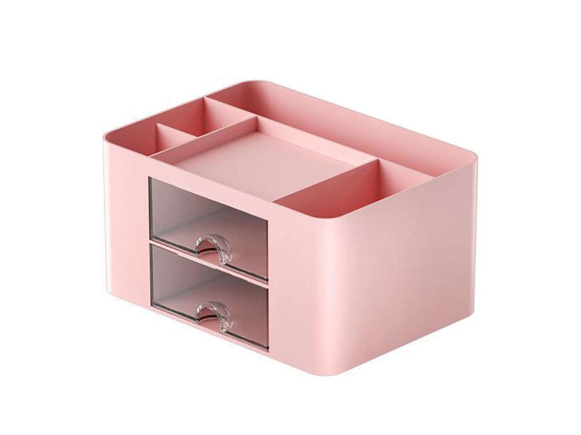 Organizador de materiais de escritório para mesa, rosa, grande capacidade | S/MARCA