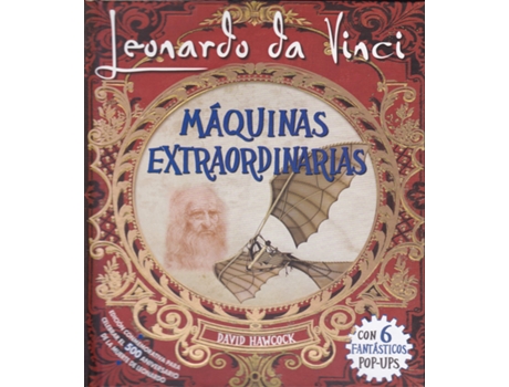 Livro Leonardo Da Vinci, Máquinas Extraordinarias Pop-Up de David Hawcock (Espanhol)
